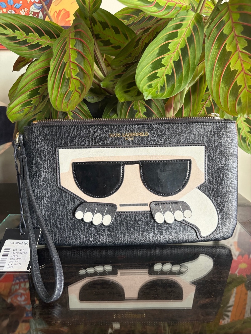 NWT Karl Lagerfeld Paris Maybelle Wristlet Clutch - Black (Moving Sale!)